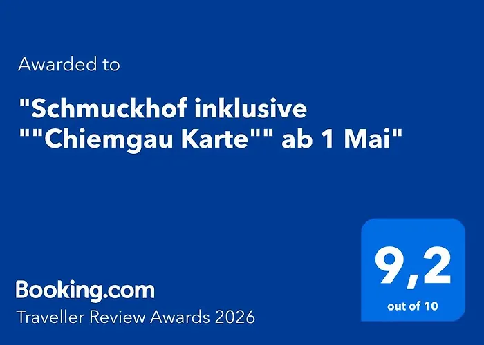 Bed and Breakfast Schmuckhof mit Chiemgau Karte ab 1 Mai Siegsdorf